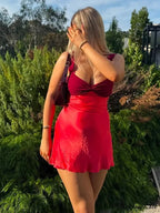 Silky Strap Satin Mini Dress