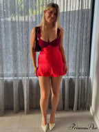 Silky Strap Satin Mini Dress