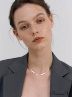 Silver Snake Graceful Shape Necklace