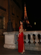 Silvery Backless Maxi Party Dress