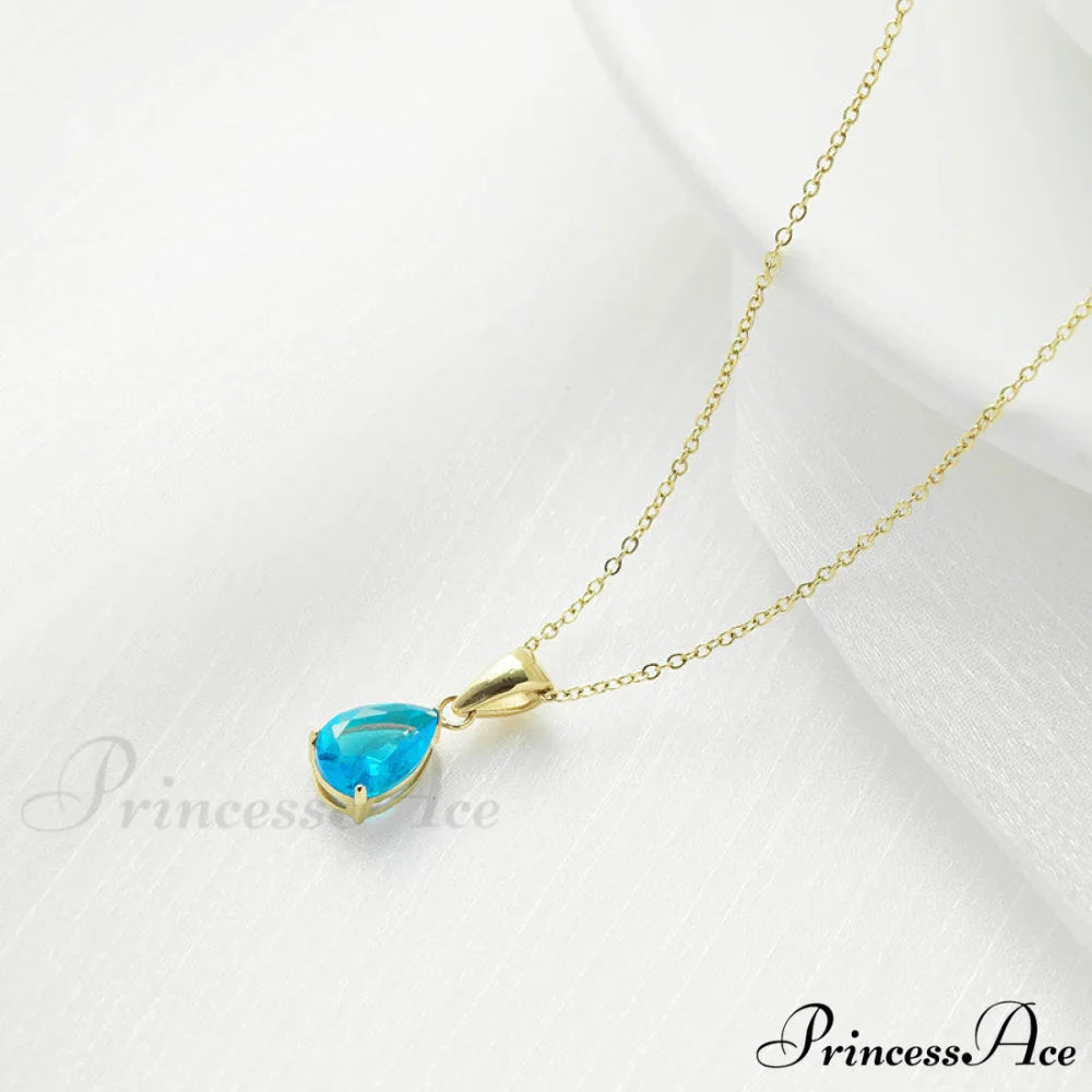 Simple Fashion Stainless Steel Water Drop Pendant Necklace