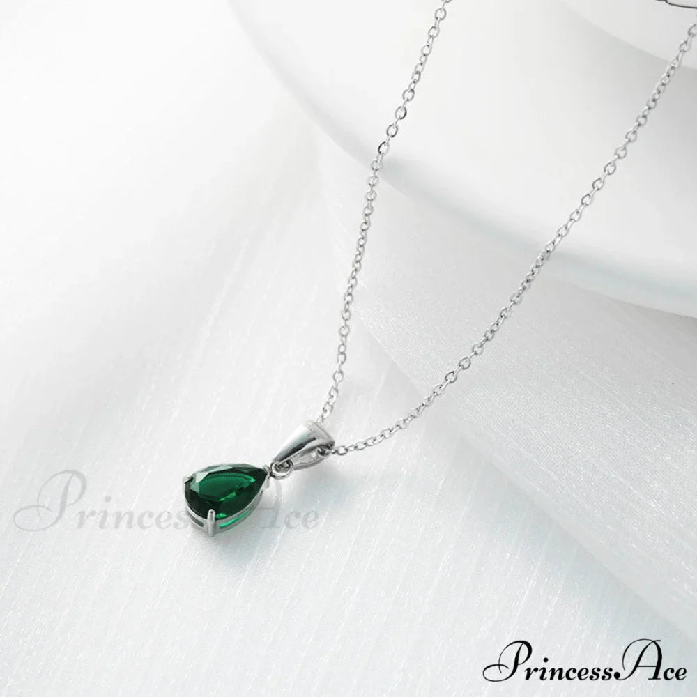 Simple Fashion Stainless Steel Water Drop Pendant Necklace