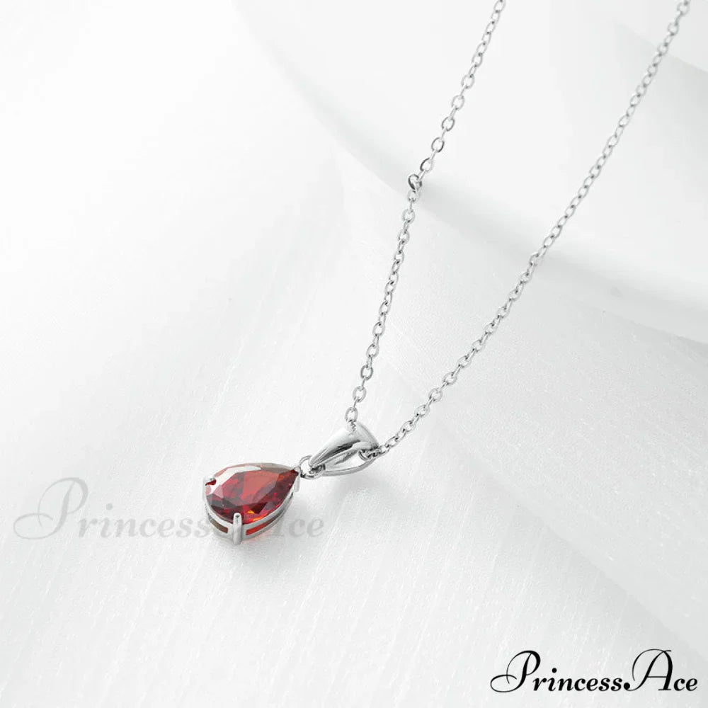 Simple Fashion Stainless Steel Water Drop Pendant Necklace