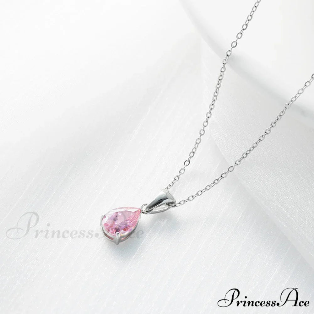 Simple Fashion Stainless Steel Water Drop Pendant Necklace