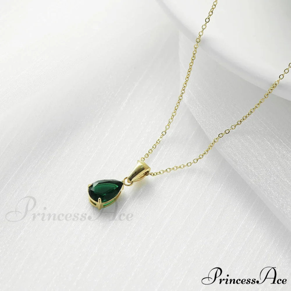 Simple Fashion Stainless Steel Water Drop Pendant Necklace