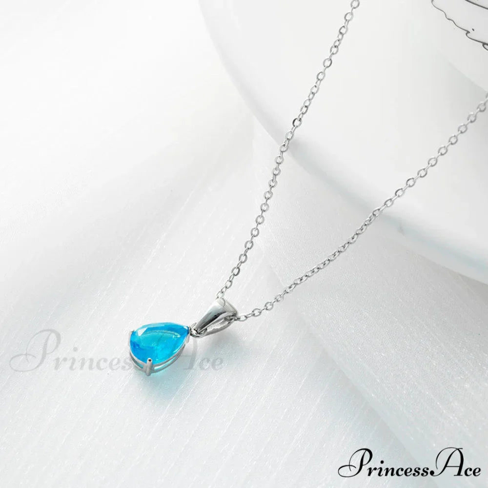 Simple Fashion Stainless Steel Water Drop Pendant Necklace