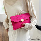 Simple Felt Imprint Clutch Wristlet