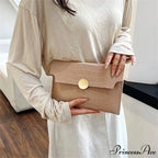 Simple Felt Imprint Clutch Wristlet