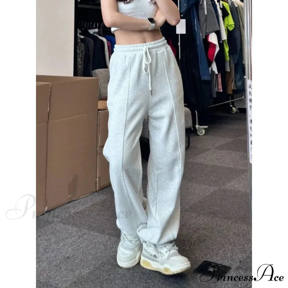 Simple Grey Knit Jogger Trousers