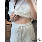 Simple Grey Knit Jogger Trousers