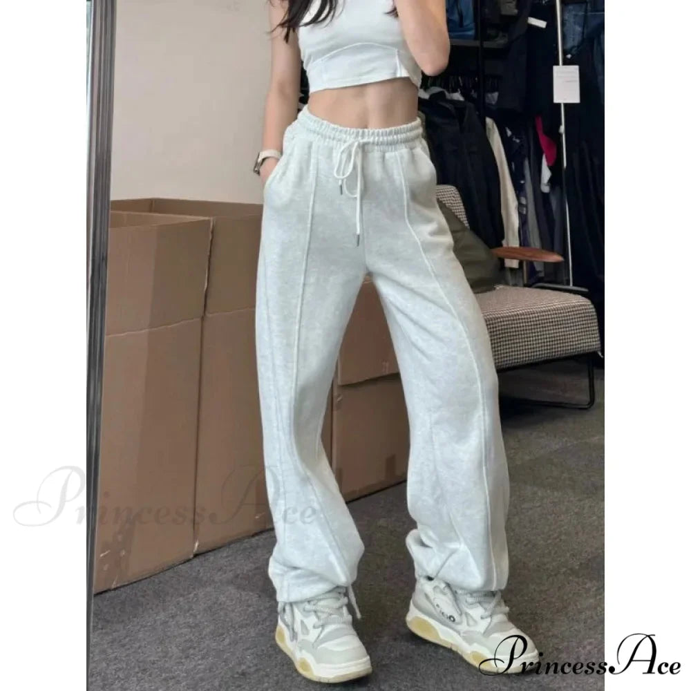 Simple Grey Knit Jogger Trousers