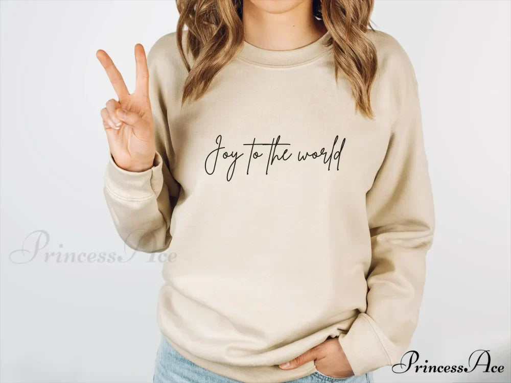 Simple Hipster Joy to World All-match RegularFit Christmas Hoodie