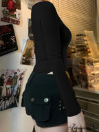 Simple Lace Trim Informal Slim Square Neck Knit Top