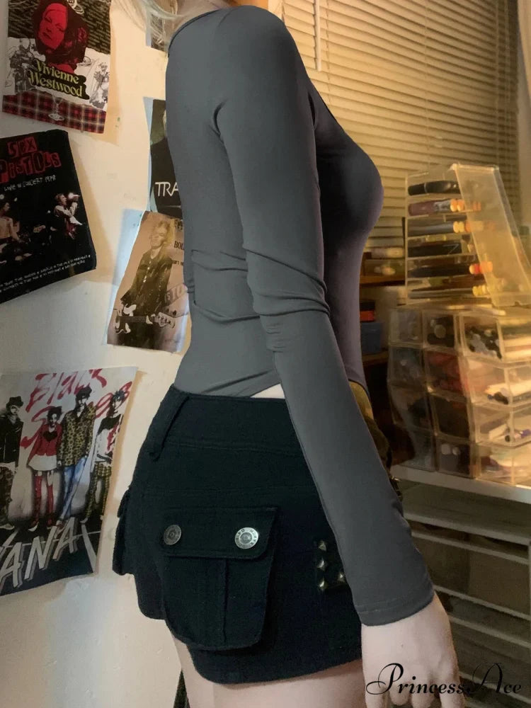 Simple Lace Trim Informal Slim Square Neck Knit Top