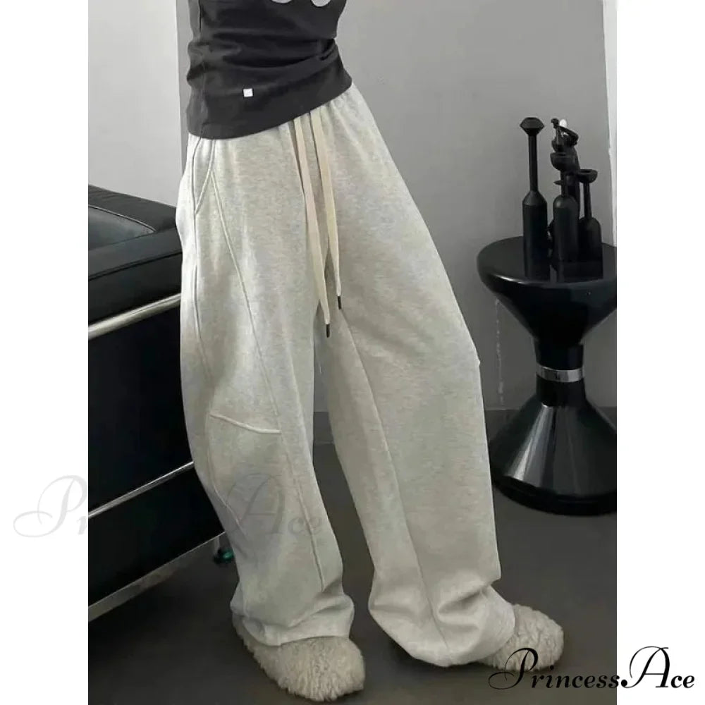 Simple Large Y2K Women Sweatpants Trousers