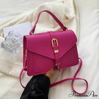 Simple Monochromatic Square Flap Crossbody