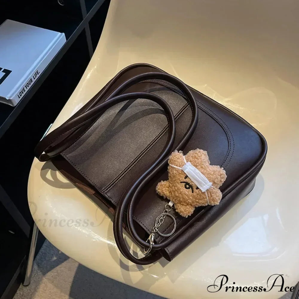 Simple PU Leather Shoulder Bag