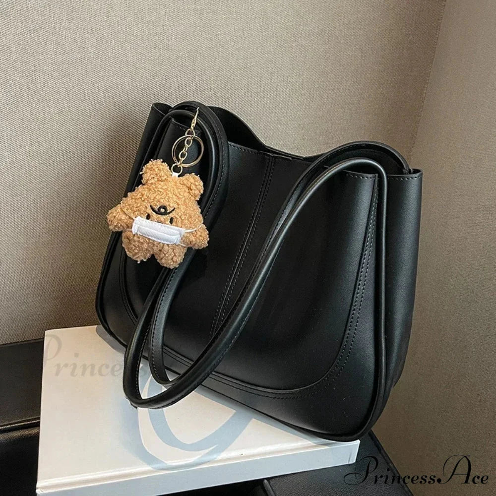 Simple PU Leather Shoulder Bag