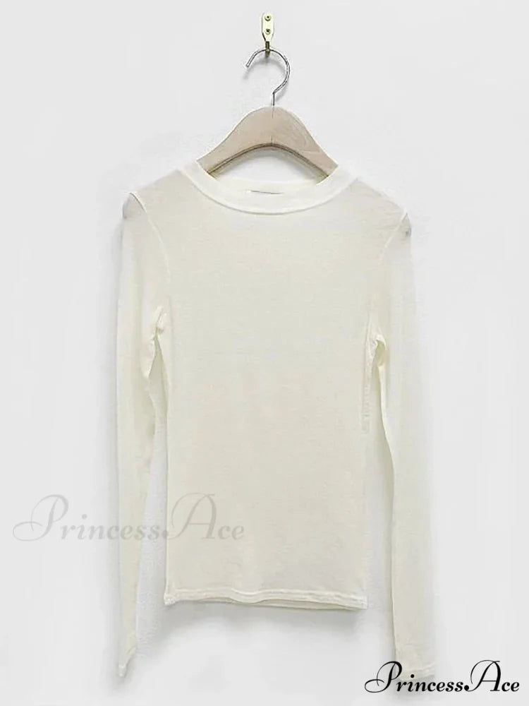 Simple Summer Airy Long Sleeve Lightweight Knit Top