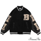 Simple Unisex Baseball Colleage Jacket