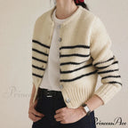 Single-breasted Banded Knitted Cardigan