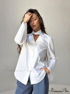 Single Breasted Frills Long Sleeve Blouse