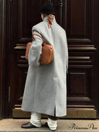 Single Button Woolen Extended Coat