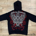 Skeleton Pattern Hooded Sweater