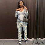 Skeleton Patterned Low Rise Jeans