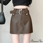 Skin Tall Waist Dark Skirt