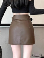 Skin Tall Waist Dark Skirt