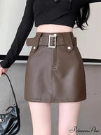 Skin Tall Waist Dark Skirt