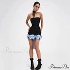 Skinny Bow Slash Neck Party Dress