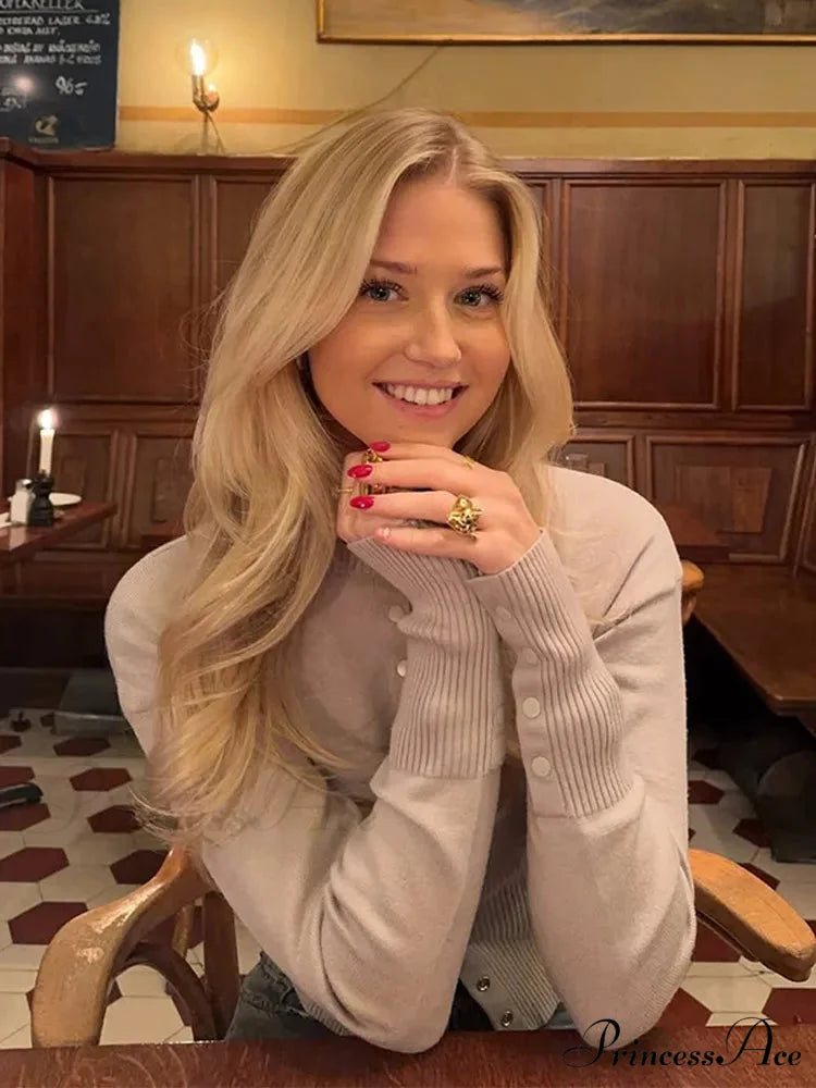 Skinny Circular Neck Sweater