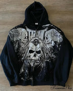 Skull Vintage Zipper Hoodie