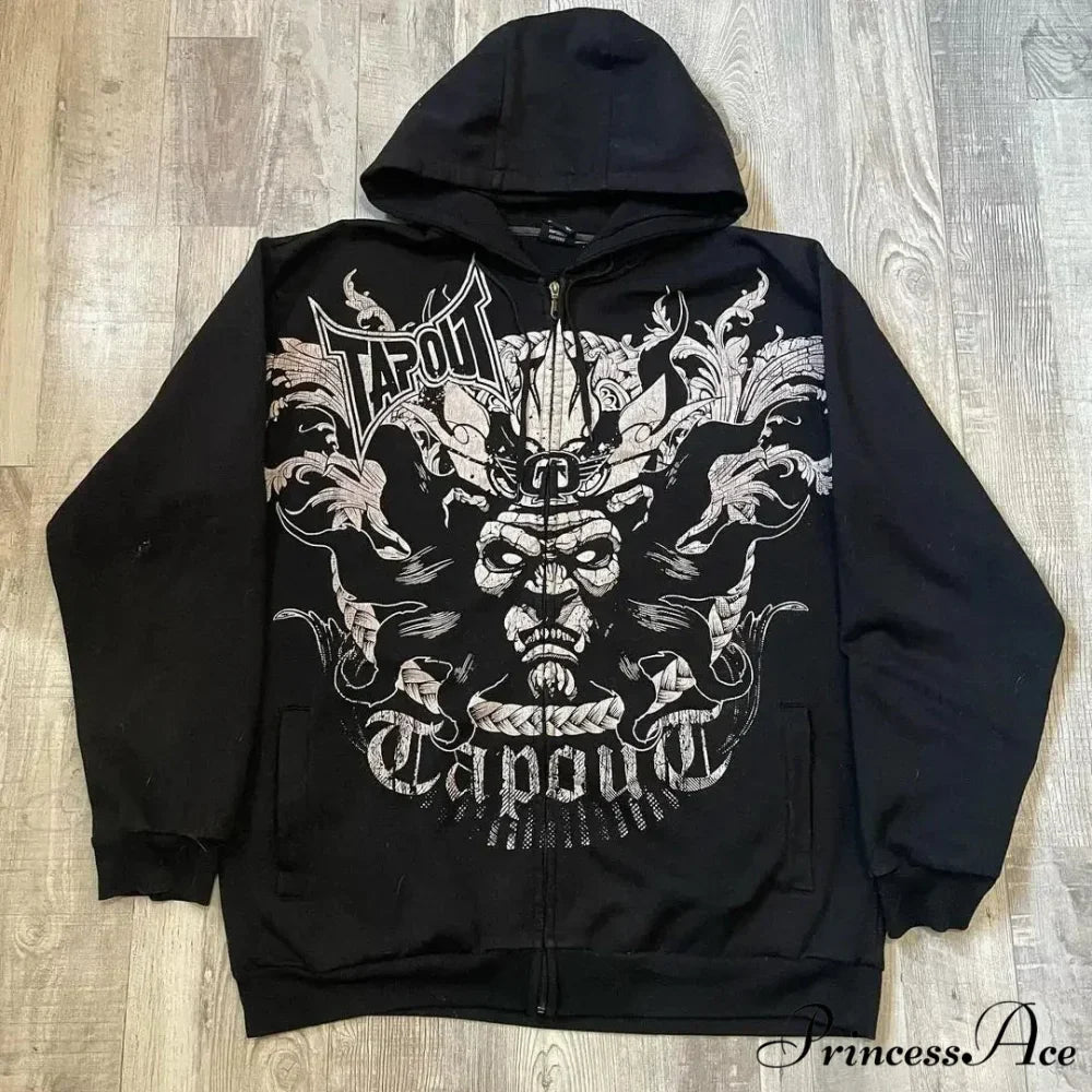 Skull Vintage Zipper Hoodie