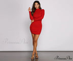 Slay In Basics Charming Ribbed Knit Mini Dress