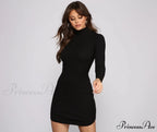 Slay In Basics Charming Ribbed Knit Mini Dress
