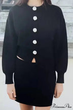 Sleeve Buckle Knitted Cardigan