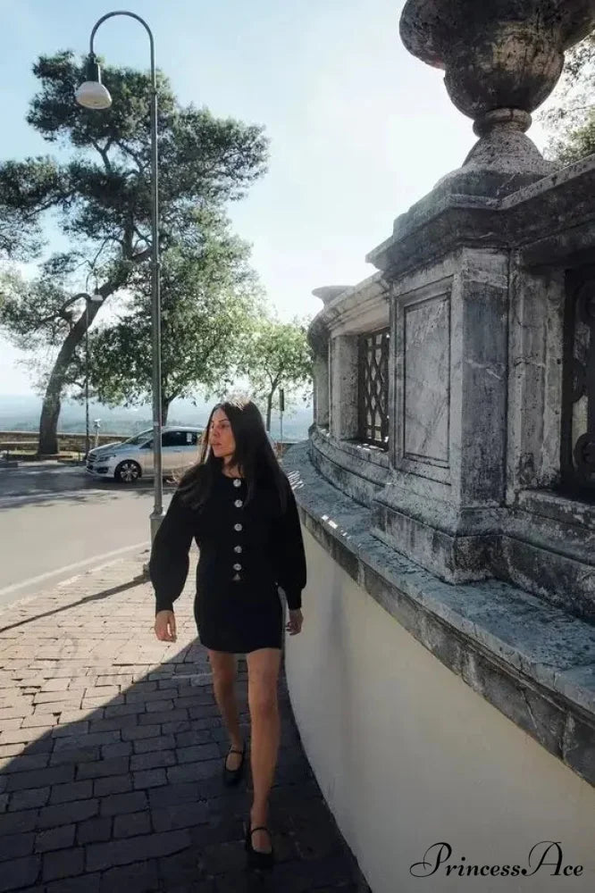 Sleeve Buckle Knitted Cardigan