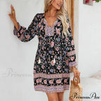 Sleeve Floral Bohemian Dress