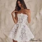 Sleeveless Brief Cocktail Wedding Gown