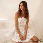 Sleeveless Brief Cocktail Wedding Gown