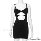 Sleeveless Cut Out Bandage Mini Dress