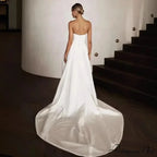 Sleeveless Dual-Slit Trumpet Bridal Gown
