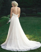 Sleeveless Flared Tulle Bridal Gown