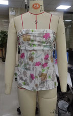 Sleeveless Floral Pattern Cropped Top