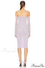 Sleeveless Halter Mesh Evening Party Dress