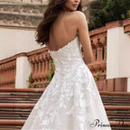 Sleeveless Lace Ball Gown Wedding Dress