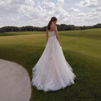 Sleeveless Lace Ball Gown Wedding Dress